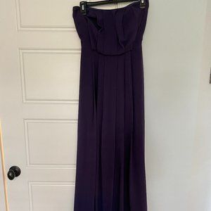 Purple Strapless Maxi Dress